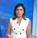 Chloe's whtie vest and front slit skirt on Today