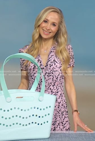 Dr. Whitney Bowe's pink floral dress on Good Morning America