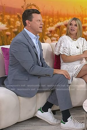 Willie Geist's white and green sneakers on Today