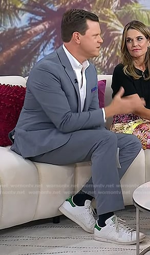 Willie Geist’s white and green sneakers on Today