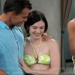 Willow’s lime green bikini on General Hospital