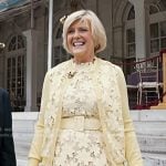 Anne’s yellow floral Guipure dress and cardigan on Today