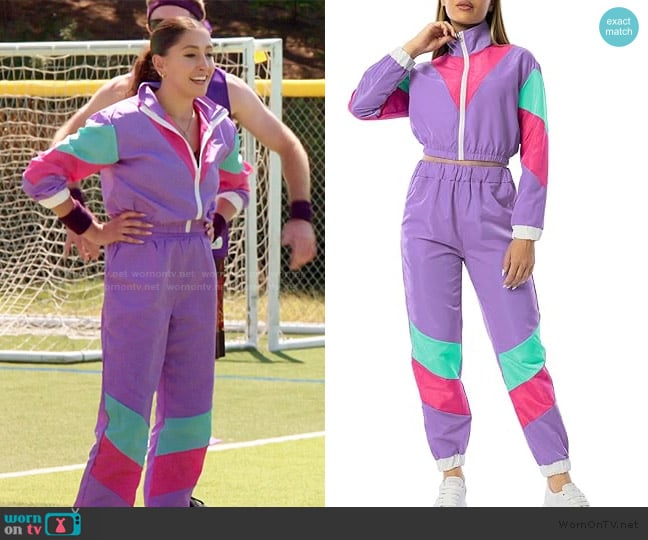 Yisfri Colorblock Tracksuit worn by Michelle Saniei on The Valley
