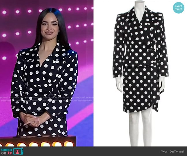 Yves Saint Laurent Rive Gauche Vintage 1990 Skirt Suit worn by Sofia Carson on Today