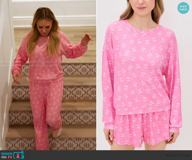 Z Supply Cherry Long Sleeve Top worn by Tamra Judge on The Real Housewives of Orange County