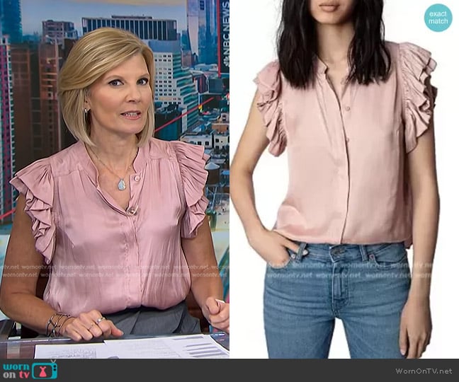Zadig & Voltaire Tiza Top worn by Kate Snow on NBC News Daily