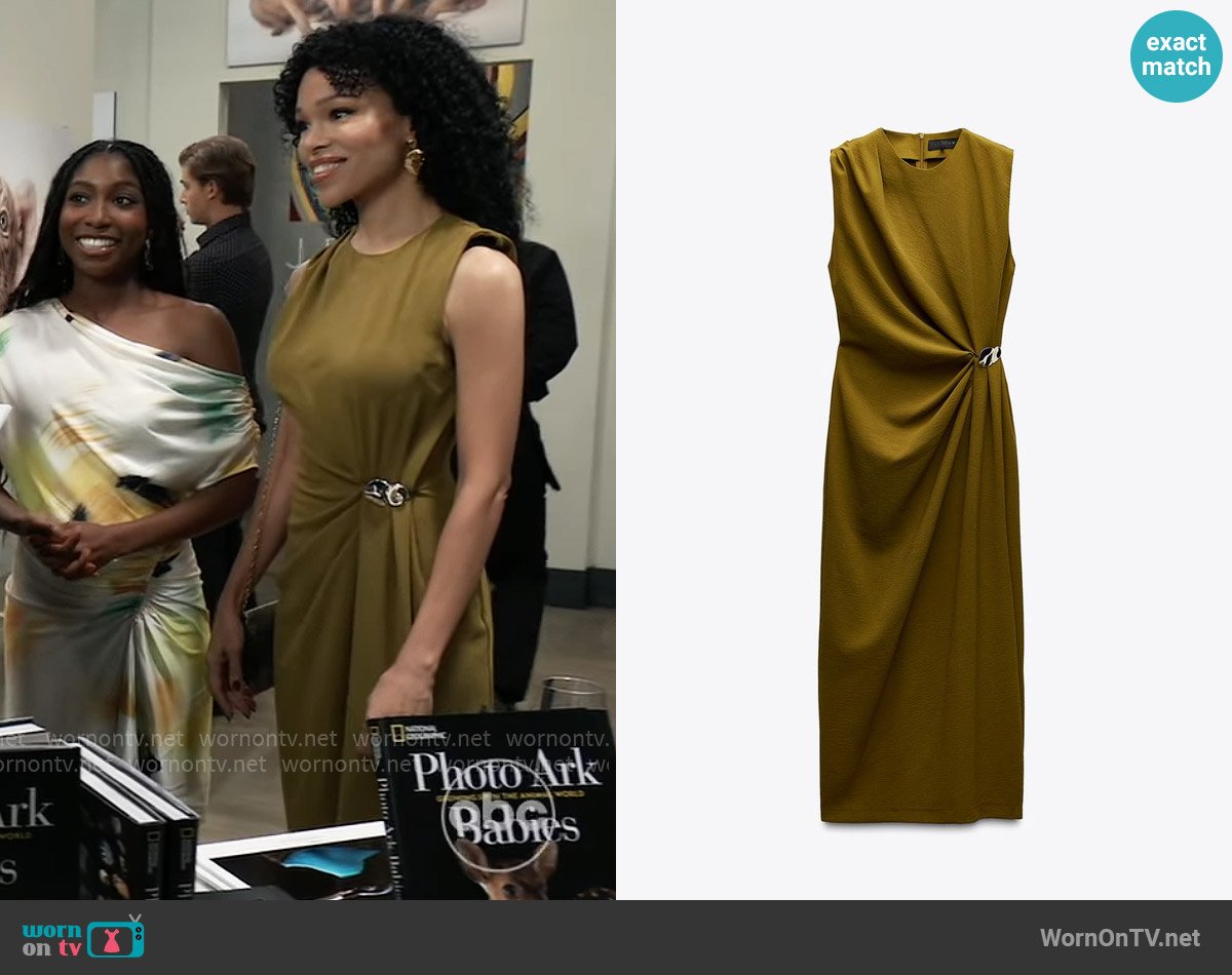 Zara Draped Midi Dress