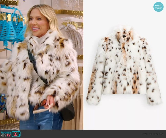 Zara Faux Fur Jacket worn by Jennifer Pedranti on The Real Housewives of Orange County