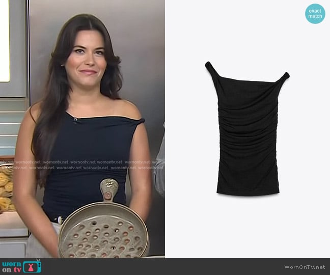 Zara Twisted Strap Top worn by Elena Besser on Today