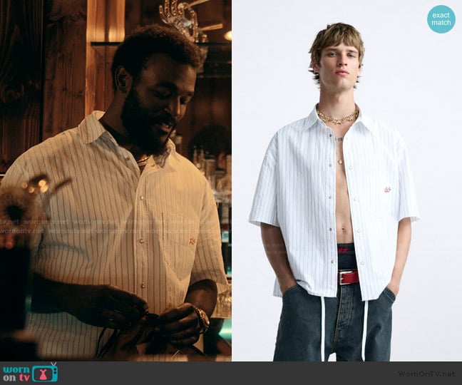 Zara TwoJeys Rodeo Shirt worn by Trig (Luke James) on The Chi