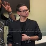 Christian Siriano’s black zip embellished blazer on Good Morning America