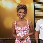 Zuri’s floral midi dress on Access Hollywood