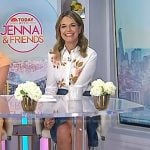 Savannah’s beige clear vinyl strap sandals on Today
