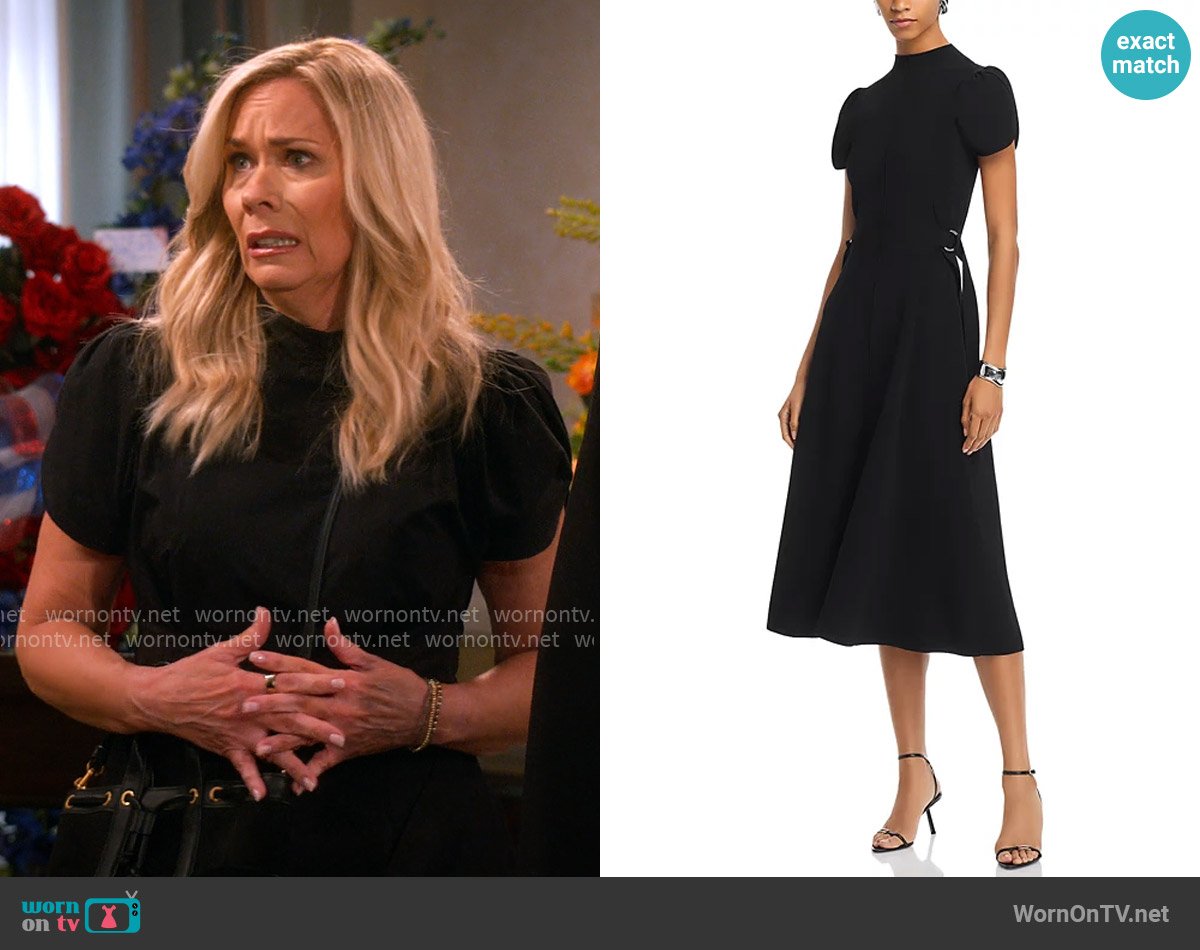 3.1 Phillip Lim Tulip Sleeve Midi Dress worn by Leanne Murphy (Leanne Morgan) on Leanne