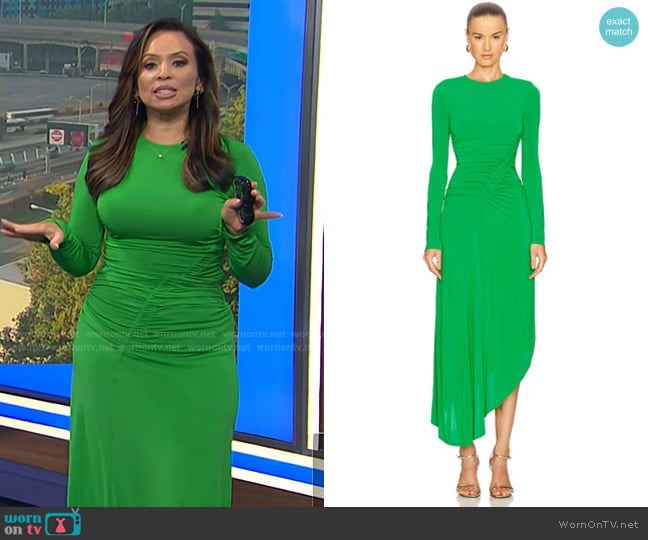 A.L.C. Adeline Dress in fern worn by Adelle Caballero on Today