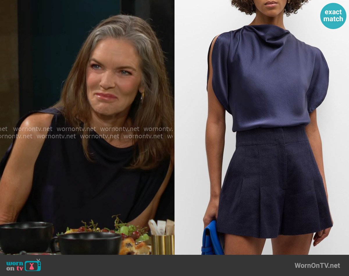 A.L.C. Nadia Petal Sleeve Top worn by Diane Jenkins (Susan Walters) on The Young and the Restless