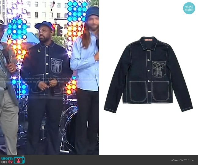 Acne Studios Bow-embroidered Denim Jacket worn by PJ Morton on Today