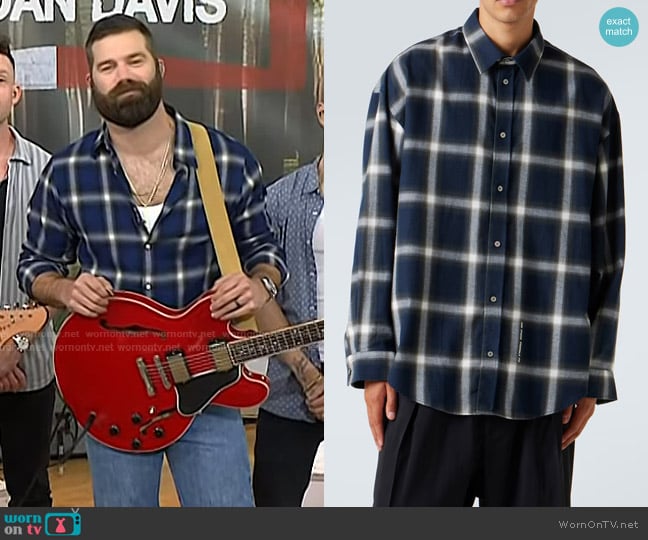 Acne Studios Checked Cotton Shirt worn by Jordan Davis on Today