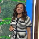 Adelle’s black and white striped mini dress on Today