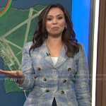 Adelle’s blue plaid blazer on Today