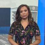 Adelle’s black floral polo dress on Today
