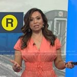 Adelle’s pink tie waist mini dress on Today