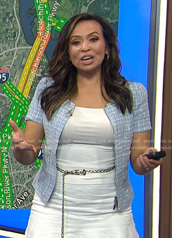 Adelle's blue tweed jacket on Today