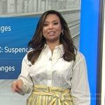 Adelle’s yellow striped skirt on Today