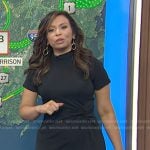 Adelle’s black slit dress on Today