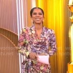 Adriana Diaz’s floral cowl-neck dress on CBS Mornings