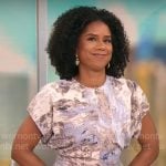Adriana Diaz’s printed dress on CBS Mornings