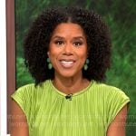 Adriana Diaz’s long green dress on CBS Mornings