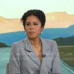 Adriana Diaz’s houndstooth blazer on CBS Mornings