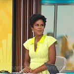 Adriana Diaz’s lime striped polo dress on CBS Mornings