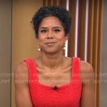 Adriana Diaz's red tweed mini dress on CBS Mornings