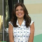 Adrianna’s white floral belted dress on Today