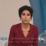 Adriana Diaz’s burgundy dress on CBS Mornings