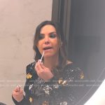 Adriana’s black sequin floral dress on The Real Housewives of Miami