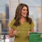 Adriane Kiss’ green jumpsuit on CBS Mornings