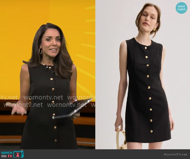 Alexia Admor Bridgette Sleeveless Button Down Dress worn by Kate Bilo on CBS Mornings
