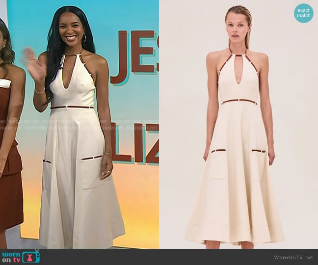 Alexis Arden Dress in Ivory worn by Elizabeth Mathis on Today