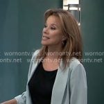 Alexis’s sage green blazer on General Hospital