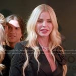 Alexia’s black floral applique blazer on The Real Housewives of Miami