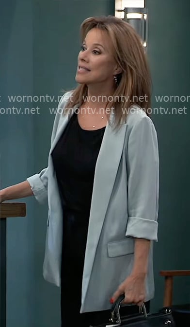 Alexis’s sage green blazer on General Hospital
