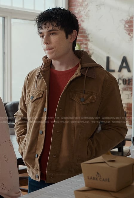 Alex's brown hooded jacket on My Life with the Walter Boys