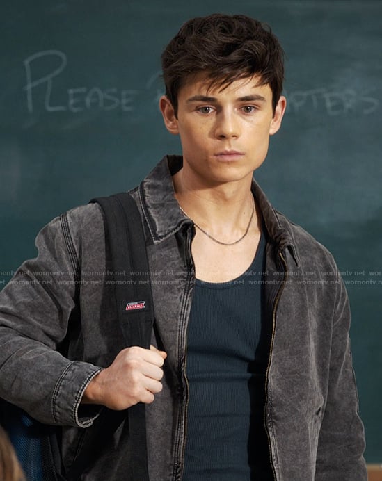 Alex's gray denim jacket on My Life with the Walter Boys
