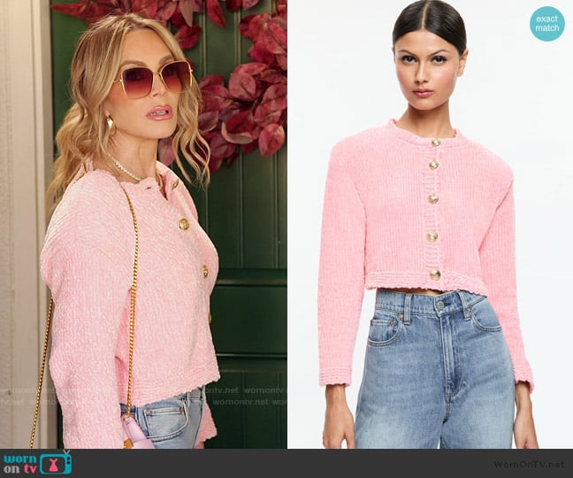 Alice + Olivia Breanna Cardigan worn by Tamra Judge on The Real Housewives of Orange County