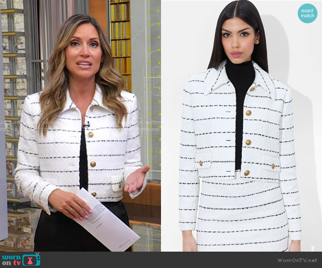 Alice + Olivia Denyson Boxy Jacket worn by Rhiannon Ally on Good Morning America