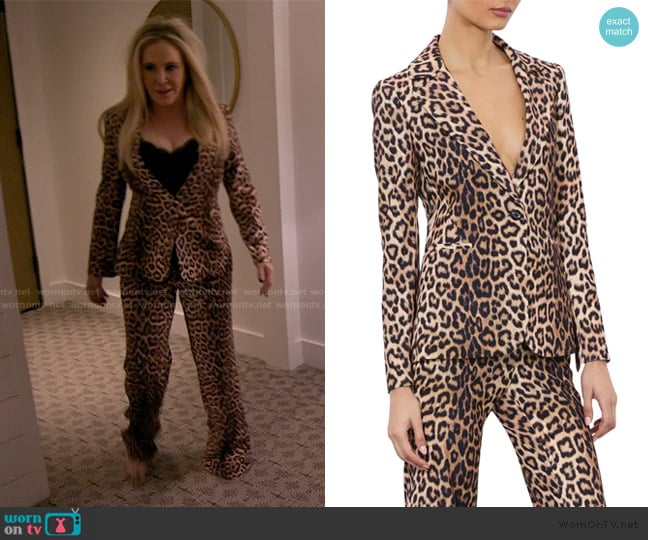 Alice + Olivia Macey Fitted Notch Collar Blazer worn by Shannon Beador on The Real Housewives of Orange County