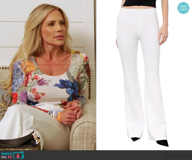 Alice + Olivia Yuki Bootcut Trousers worn by Emily Simpson on The Real Housewives of Orange County